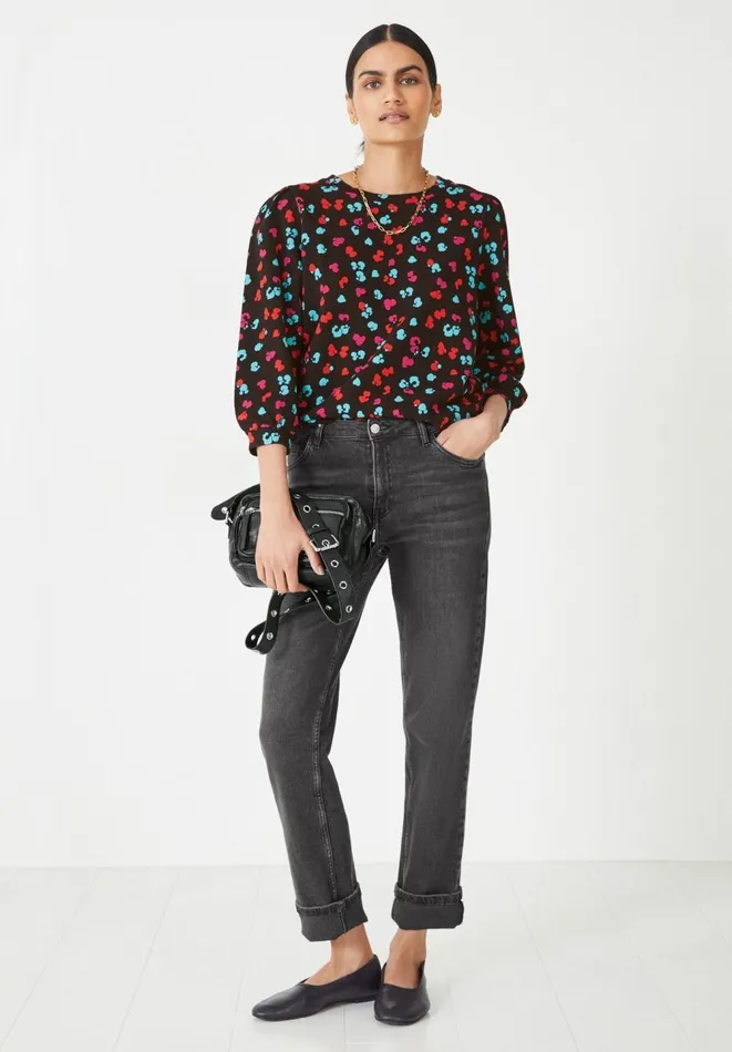 Hush Sweatshirts and Hoodies Women Kendall Printed Sweatshirt Floral Heart Blackmulti