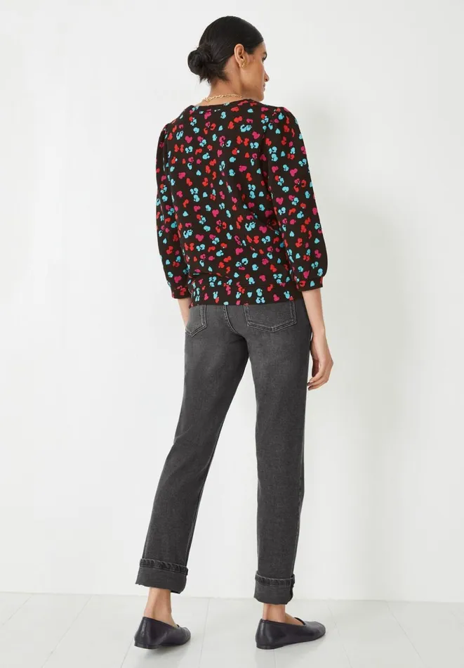 Hush Sweatshirts and Hoodies Women Kendall Printed Sweatshirt Floral Heart Blackmulti