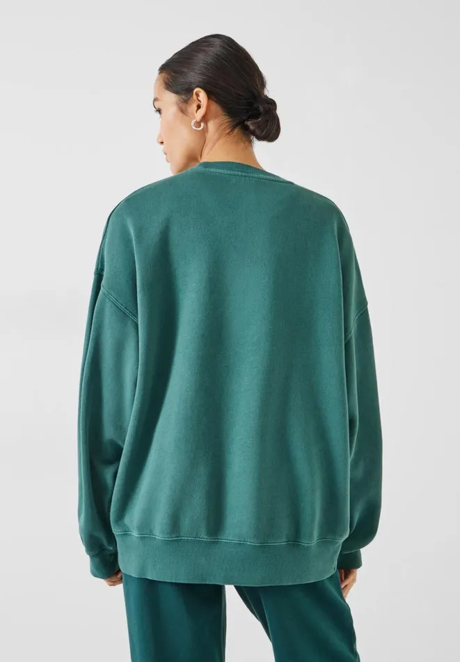 Hush Sweatshirts and Hoodies Women Quaden Cotton Oversized Sweatshirt Forest Green Hush Sweatshirts and Hoodies Women Quaden Cotton Oversized Sweatshirt Forest Green