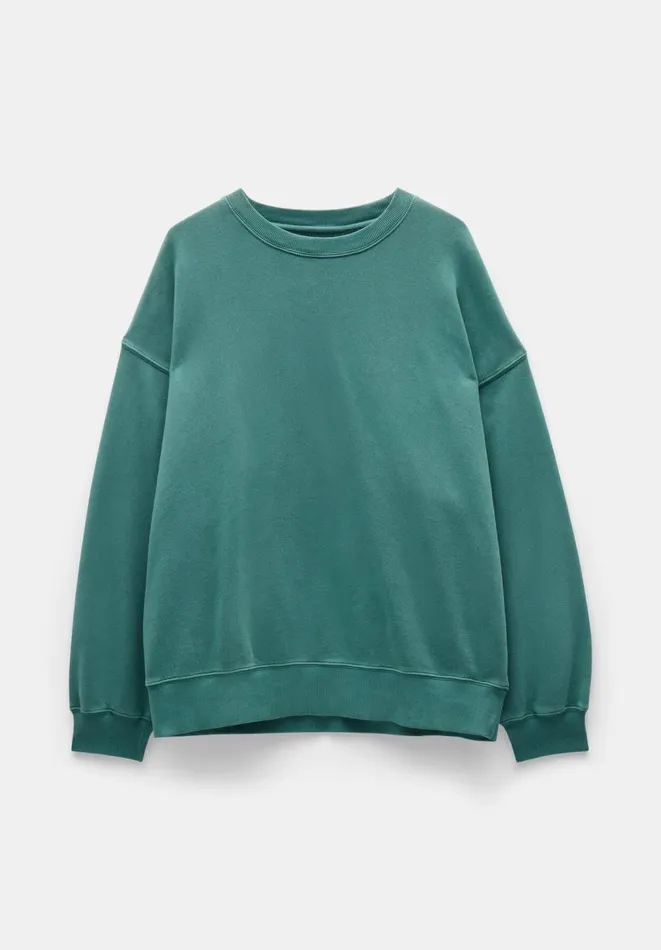 Hush Sweatshirts and Hoodies Women Quaden Cotton Oversized Sweatshirt Forest Green Hush Sweatshirts and Hoodies Women Quaden Cotton Oversized Sweatshirt Forest Green