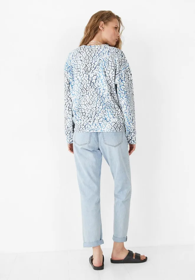 Hush Sweatshirts and Hoodies Women Romy Printed Sweatshirt Ombre Leopard Blue Hush Sweatshirts and Hoodies Women Romy Printed Sweatshirt Ombre Leopard Blue