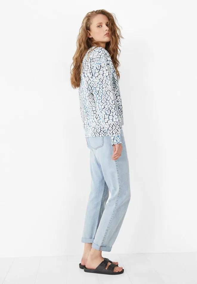 Hush Sweatshirts and Hoodies Women Romy Printed Sweatshirt Ombre Leopard Blue Hush Sweatshirts and Hoodies Women Romy Printed Sweatshirt Ombre Leopard Blue