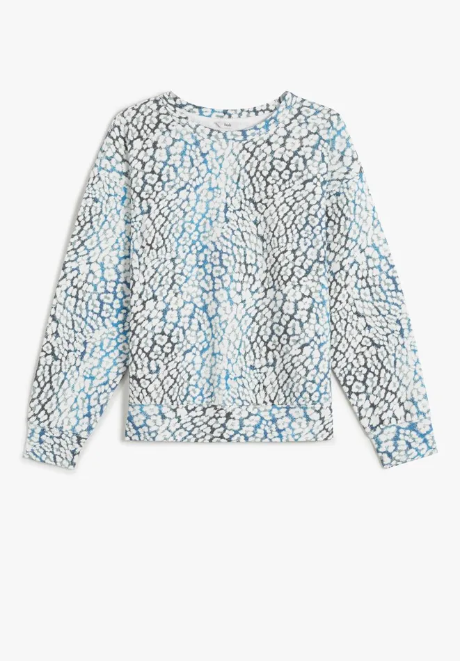 Hush Sweatshirts and Hoodies Women Romy Printed Sweatshirt Ombre Leopard Blue Hush Sweatshirts and Hoodies Women Romy Printed Sweatshirt Ombre Leopard Blue