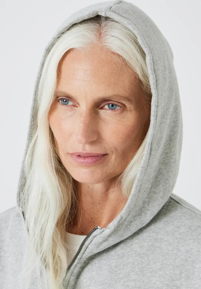 Hush Sweatshirts and Hoodies Women Tobbie Longline Hoodie Grey Marl Hush Sweatshirts and Hoodies Women Tobbie Longline Hoodie Grey Marl