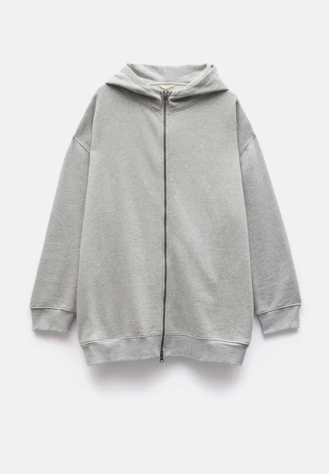Hush Sweatshirts and Hoodies Women Tobbie Longline Hoodie Grey Marl Hush Sweatshirts and Hoodies Women Tobbie Longline Hoodie Grey Marl