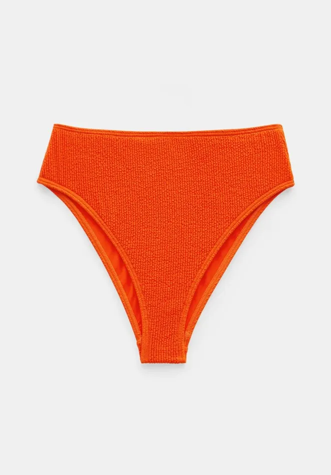 Hush Swimwear and Beachwear Women Harper High Waisted Crinkle Bikini Bottoms Orange Hush Swimwear and Beachwear Women Harper High Waisted Crinkle Bikini Bottoms Orange