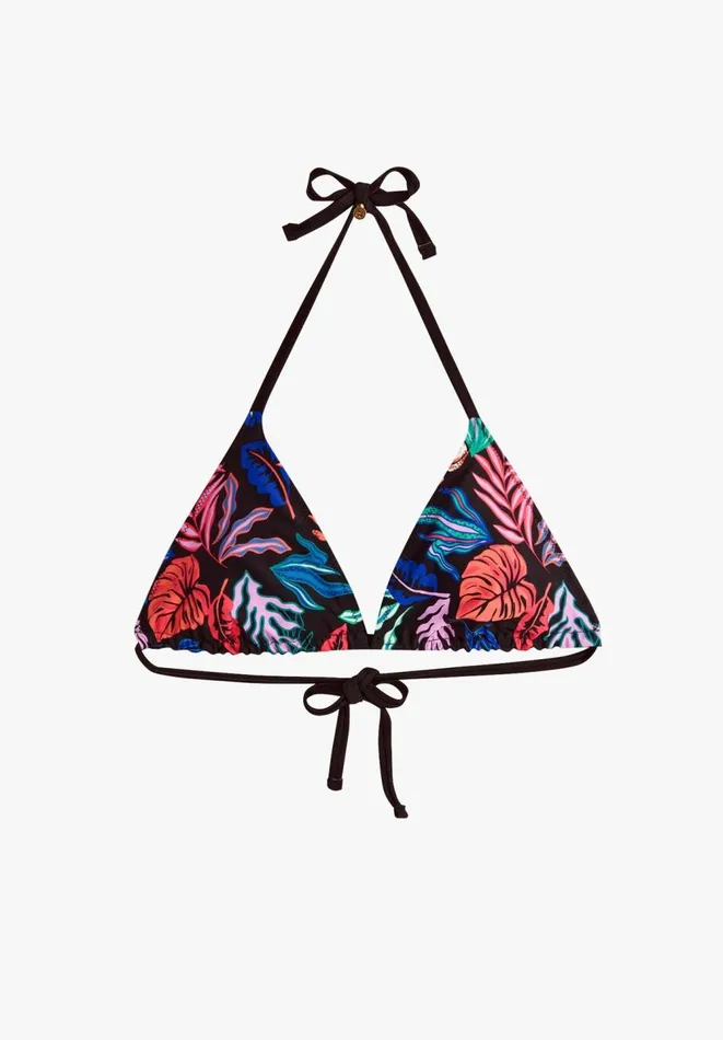 Hush Swimwear and Beachwear Women Triangle Bikini Top Bright Leaves