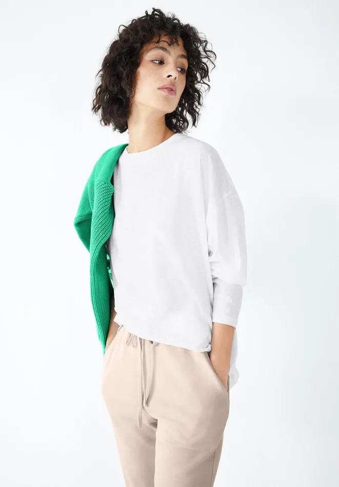 Hush Tops and Tshirts Women Amanda Long Sleeved TShirt Brilliant White