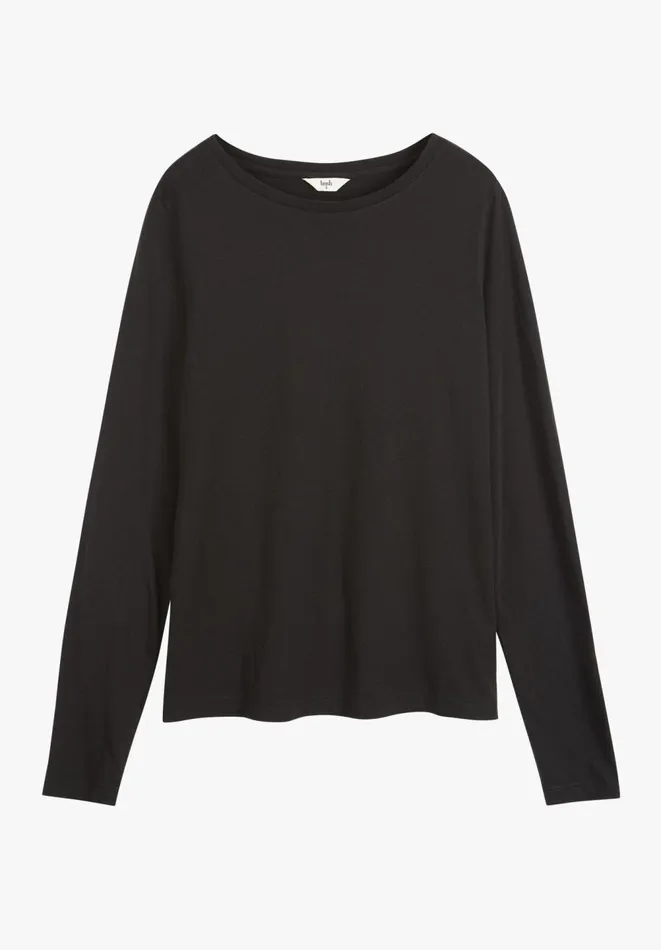 Hush Tops and Tshirts Women Anna Slim Crew Neck Top Black Hush Tops and Tshirts Women Anna Slim Crew Neck Top Black