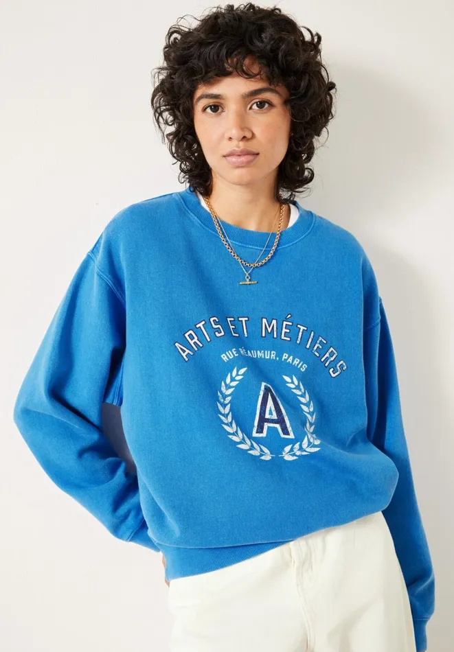 Hush Tops and Tshirts Women Art Et Metiers Sweatshirt Bright Blue