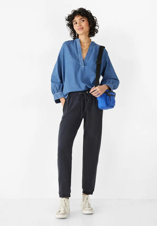 Hush Tops and Tshirts Women Jennie Denim Top Authentic Blue Wash