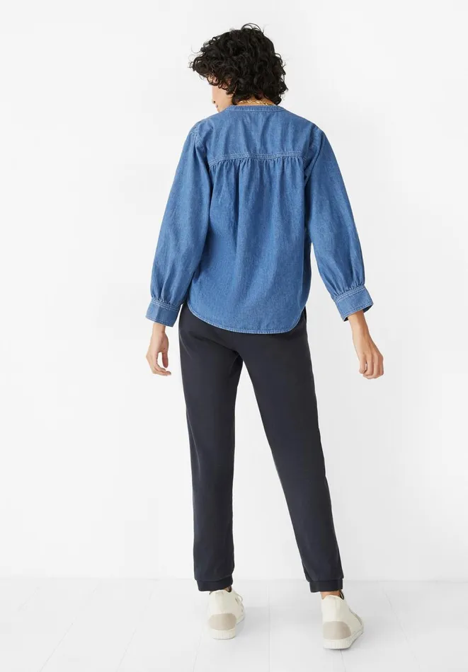 Hush Tops and Tshirts Women Jennie Denim Top Authentic Blue Wash Hush Tops and Tshirts Women Jennie Denim Top Authentic Blue Wash