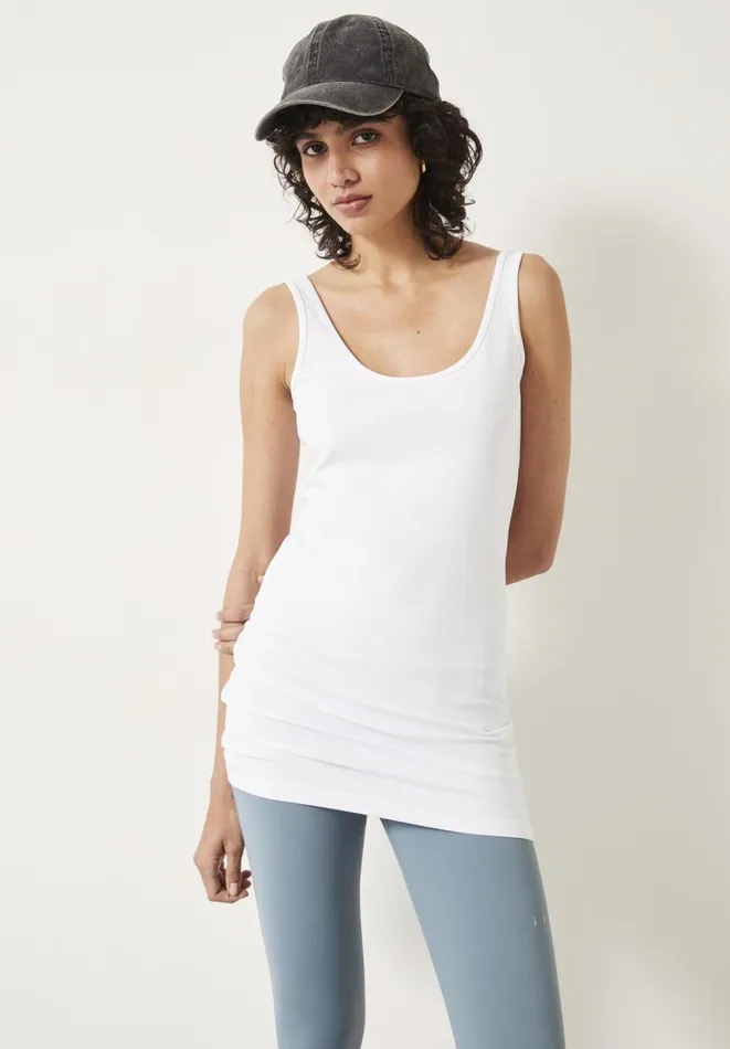 Hush Tops and Tshirts Women Marcy Long Line Tank White