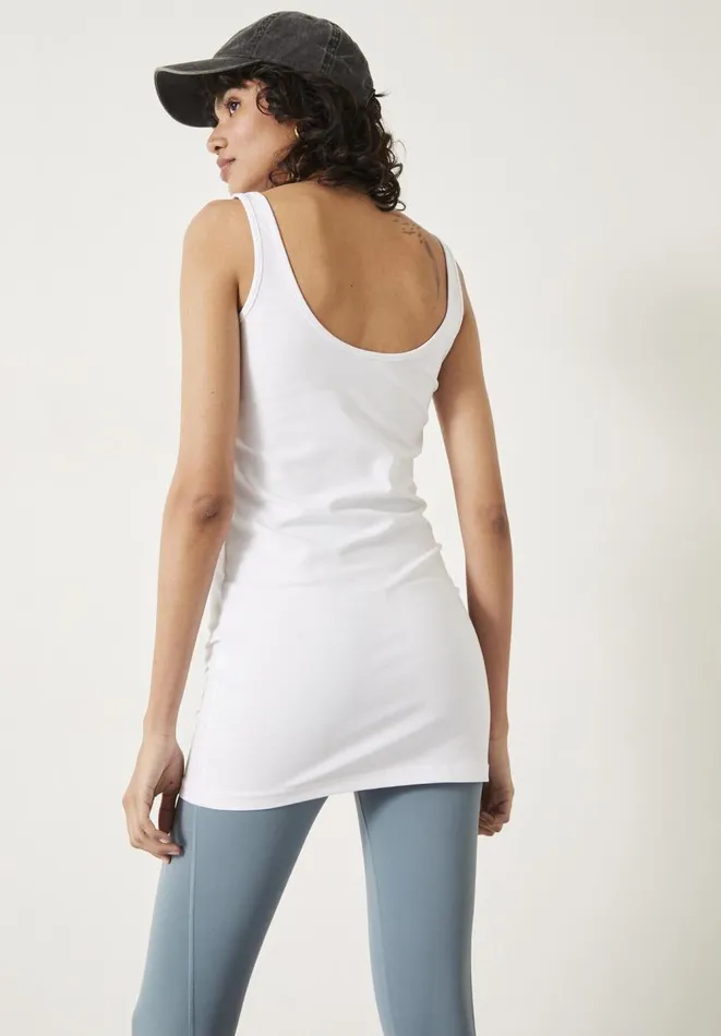 Hush Tops and Tshirts Women Marcy Long Line Tank White