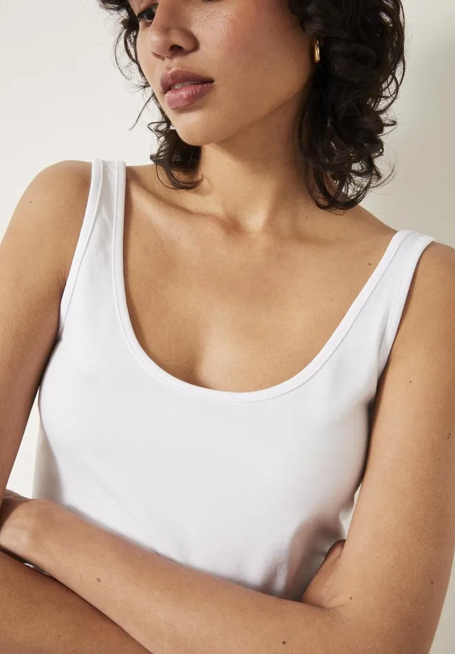 Hush Tops and Tshirts Women Marcy Long Line Tank White
