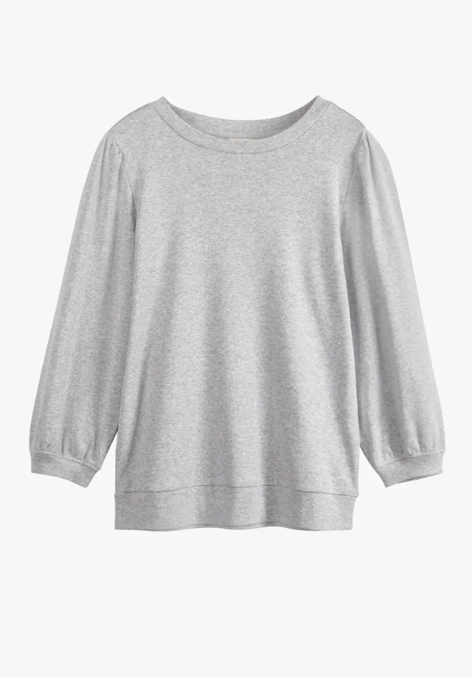 Hush Tops and Tshirts Women Mimi Puff Sleeve TShirt Grey Marl Hush Tops and Tshirts Women Mimi Puff Sleeve TShirt Grey Marl