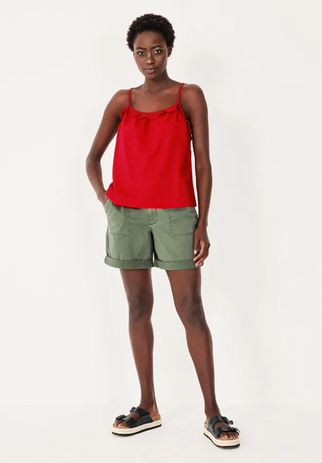 Hush Tops and Tshirts Women Nora Frilled Top Cherry