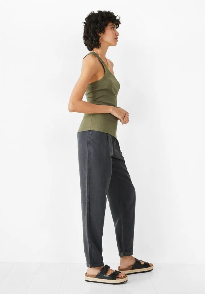 Hush Tops and Tshirts Women Nula One Shoulder Vest Olivine