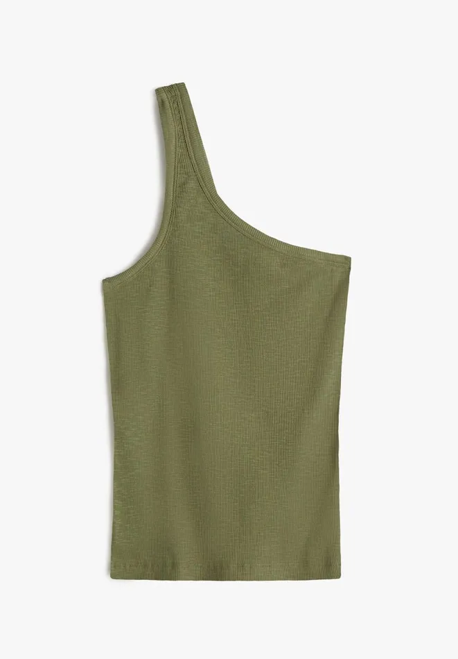 Hush Tops and Tshirts Women Nula One Shoulder Vest Olivine