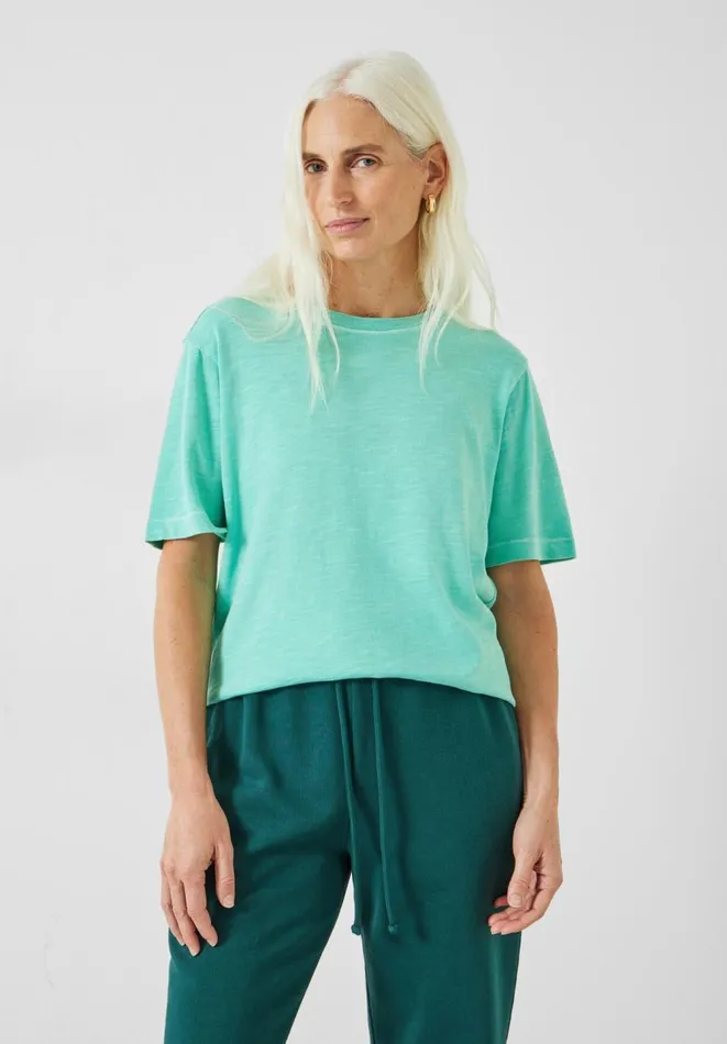 Hush Tops and Tshirts Women Reagan Brushed Cotton TShirt Mint
