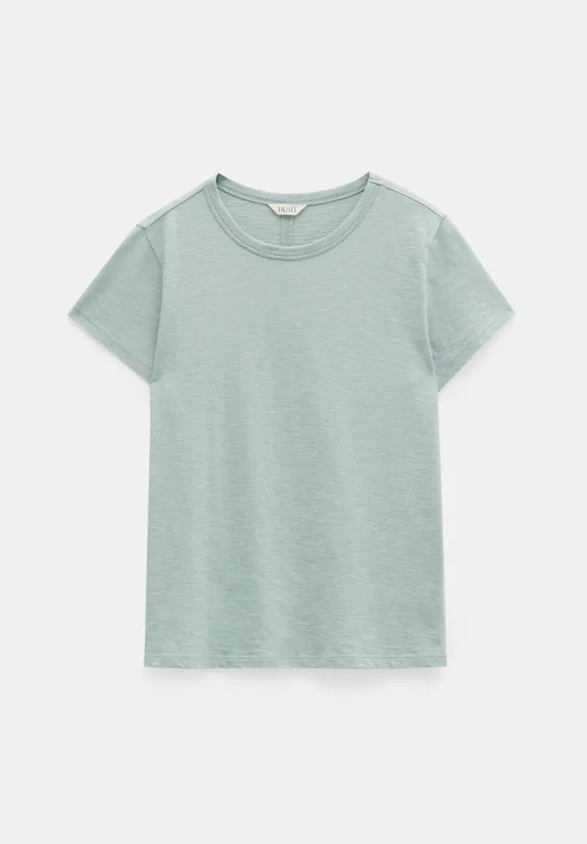 Hush Tops and Tshirts Women Slim Fit Crew TShirt Aqua Hush Tops and Tshirts Women Slim Fit Crew TShirt Aqua