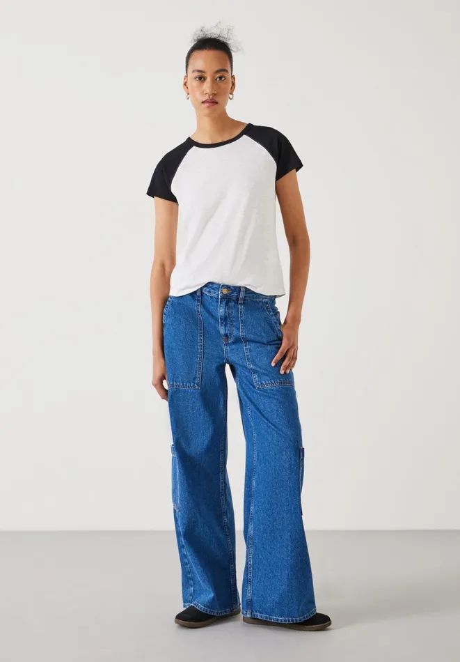 Hush Tops and Tshirts Women Tammy Contrast Raglan Slim Fit TShirt Black Brillian White Hush Tops and Tshirts Women Tammy Contrast Raglan Slim Fit TShirt Black Brillian White