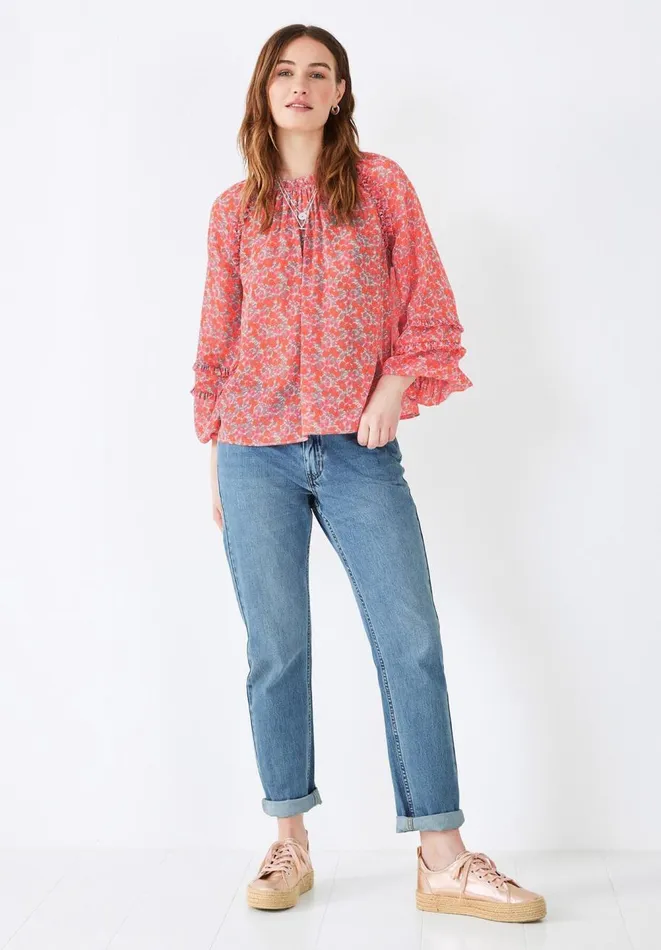 Hush Tops and Tshirts Women Violette Top 60s Floral Multi Hush Tops and Tshirts Women Violette Top 60s Floral Multi
