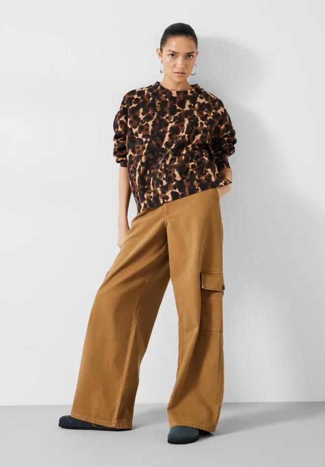 Hush Trousers Women Jess Wide Leg Cargo Trousers Amber