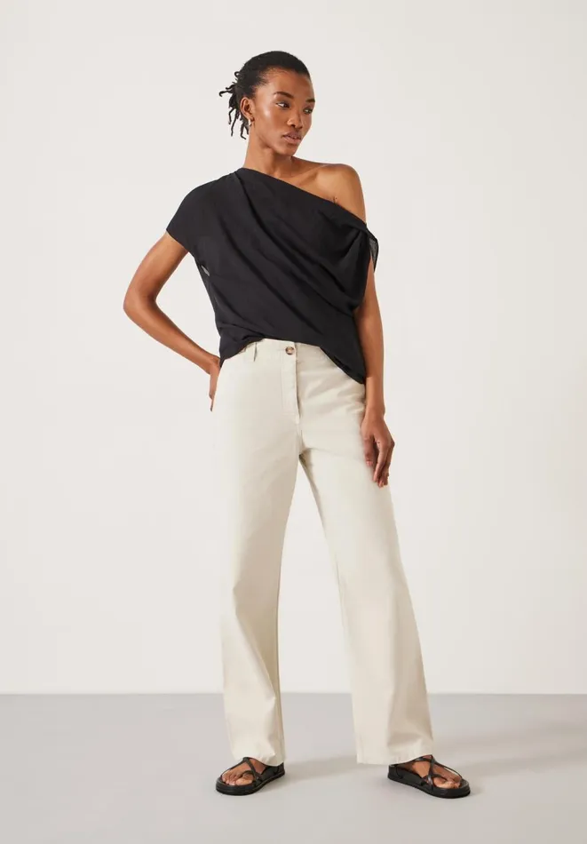 Hush Trousers Women Kia Washed Cotton Trouser Light Neutral