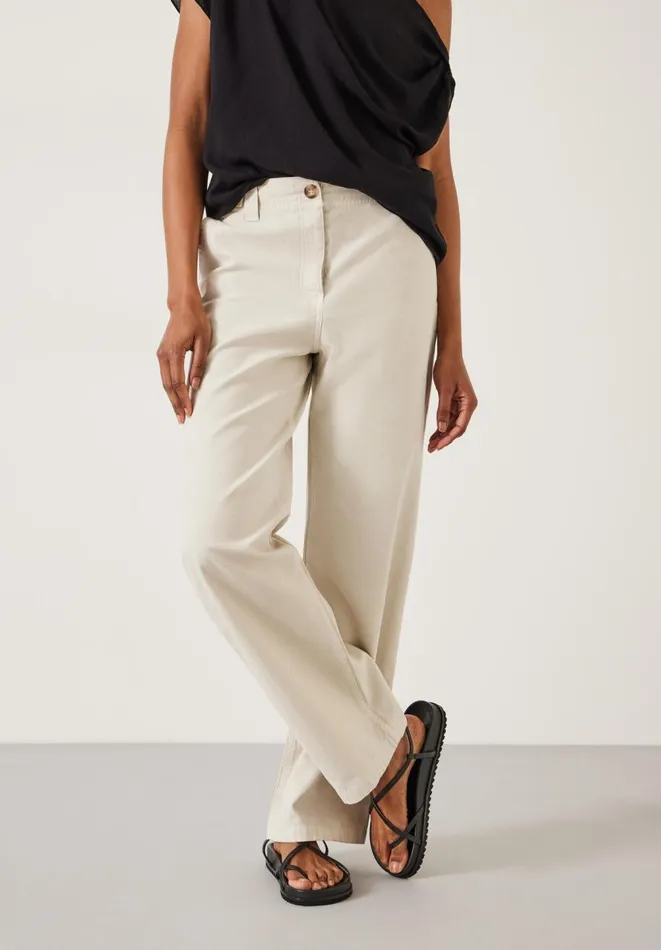 Hush Trousers Women Kia Washed Cotton Trouser Light Neutral Hush Trousers Women Kia Washed Cotton Trouser Light Neutral