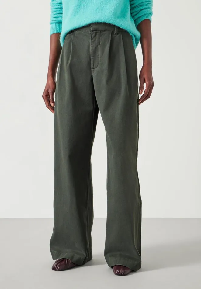 Hush Trousers Women Lya Cotton Chino Trouser Dark Khaki Hush Trousers Women Lya Cotton Chino Trouser Dark Khaki