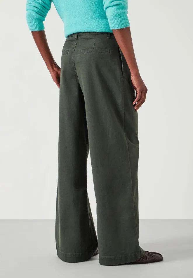 Hush Trousers Women Lya Cotton Chino Trouser Dark Khaki Hush Trousers Women Lya Cotton Chino Trouser Dark Khaki