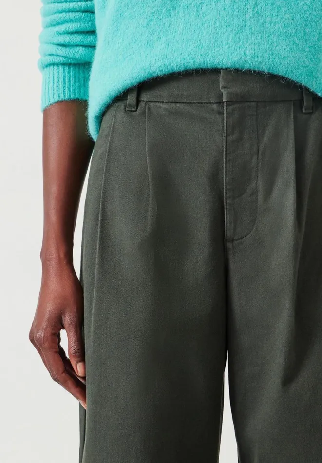 Hush Trousers Women Lya Cotton Chino Trouser Dark Khaki Hush Trousers Women Lya Cotton Chino Trouser Dark Khaki