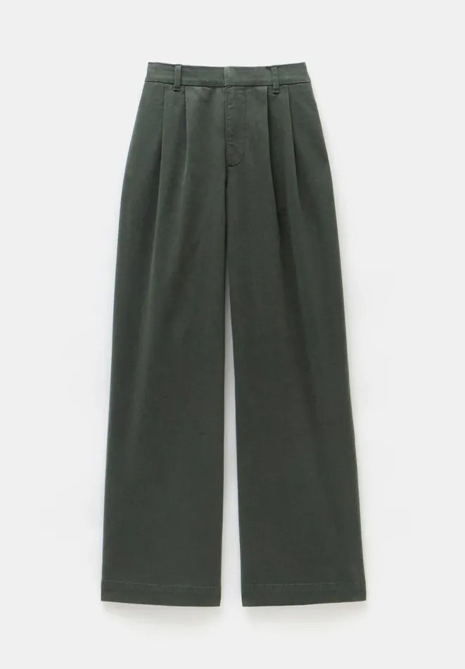 Hush Trousers Women Lya Cotton Chino Trouser Dark Khaki Hush Trousers Women Lya Cotton Chino Trouser Dark Khaki