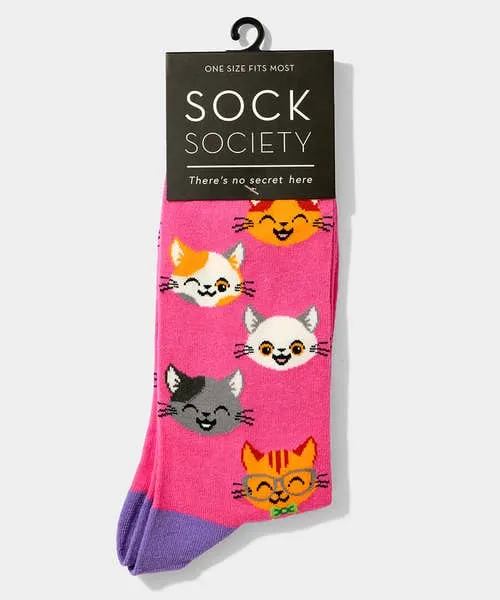 Invited Guests Cute Cats Socks BlueGreen Joebrowns Apparel Invited Guests Cute Cats Socks BlueGreen Joebrowns Apparel