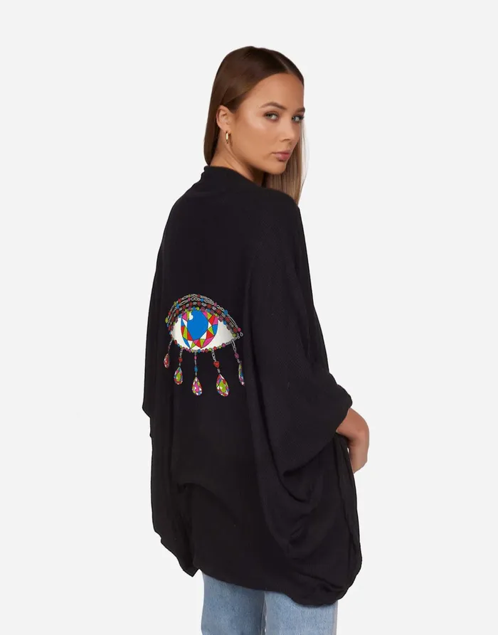 Isla Diamond Evil Eye Black Women039s Lauren Moshi Sweaters and Knits