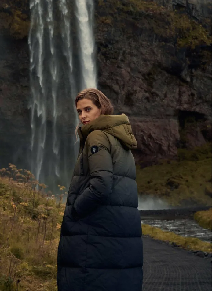 Jackets and Coats MMNova Dip Dye Down Coat Fir Green 8211 MOS MOSH Women