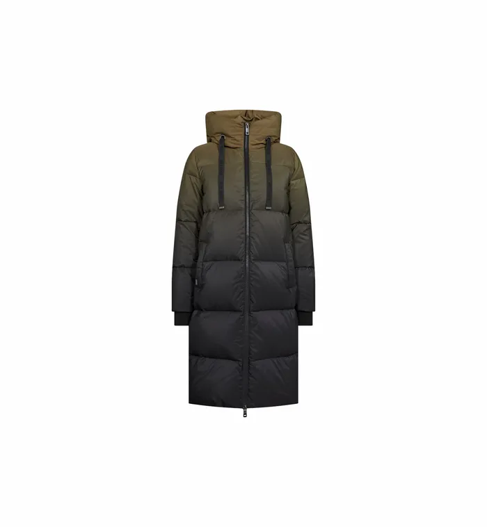 Jackets and Coats MMNova Dip Dye Down Coat Fir Green 8211 MOS MOSH Women