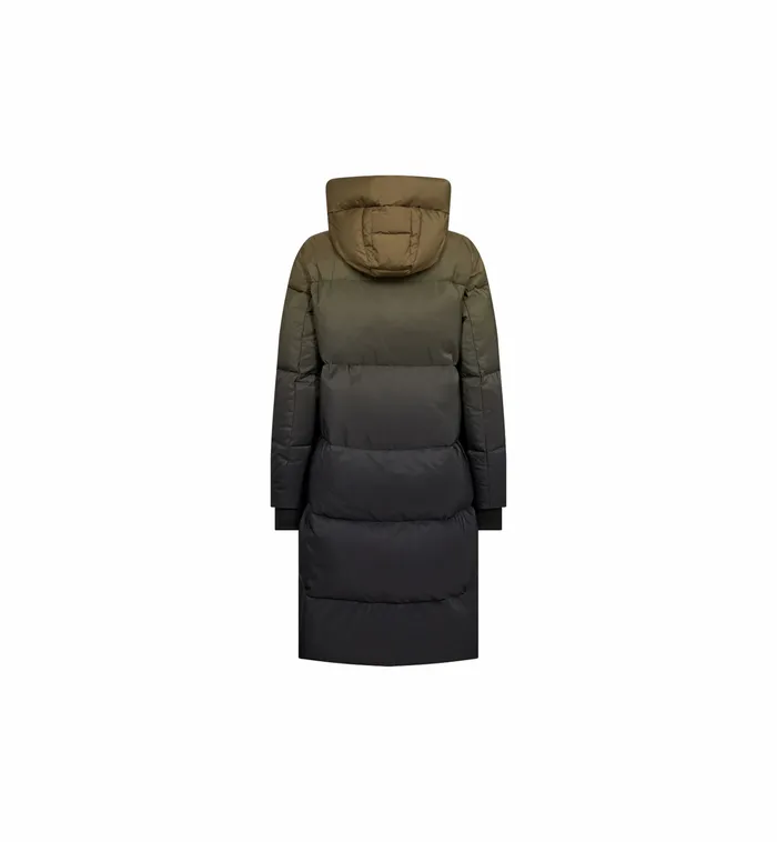 Jackets and Coats MMNova Dip Dye Down Coat Fir Green 8211 MOS MOSH Women