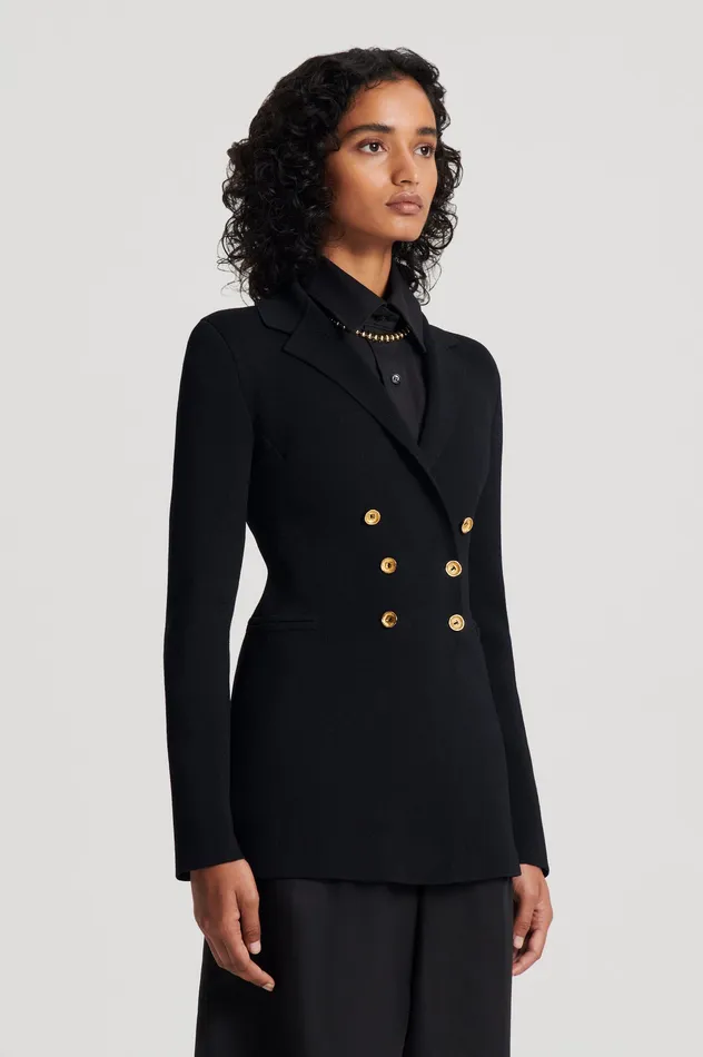 Jackets CREPE KNIT GOLD BUTTON JACKET BLACK Scanlan Theodore Women