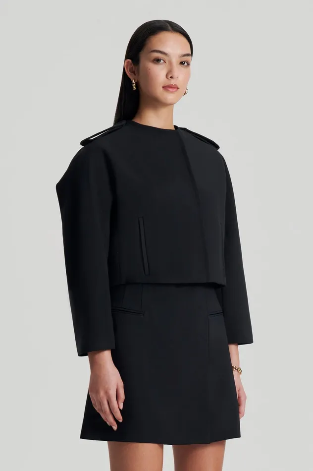 Jackets Women Scanlan Theodore CADY COCOON SLEEVE JACKET BLACK