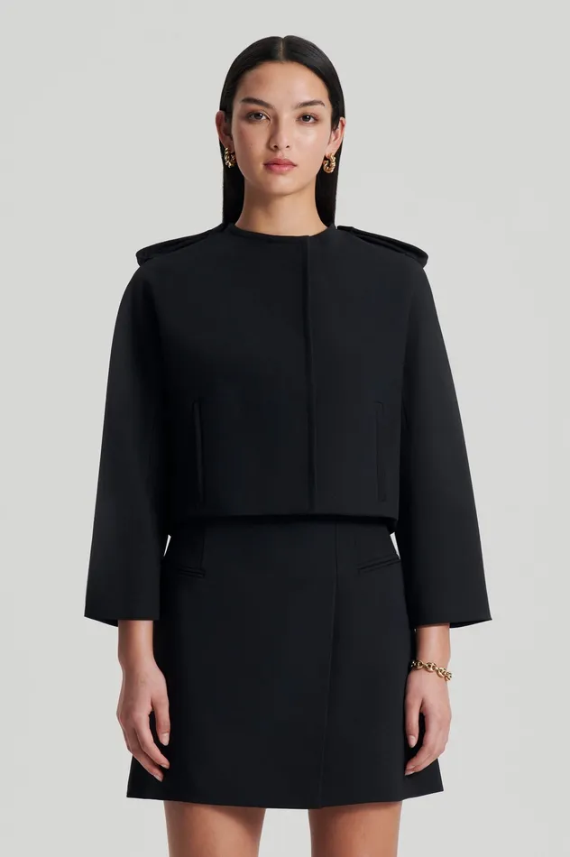 Jackets Women Scanlan Theodore CADY COCOON SLEEVE JACKET BLACK