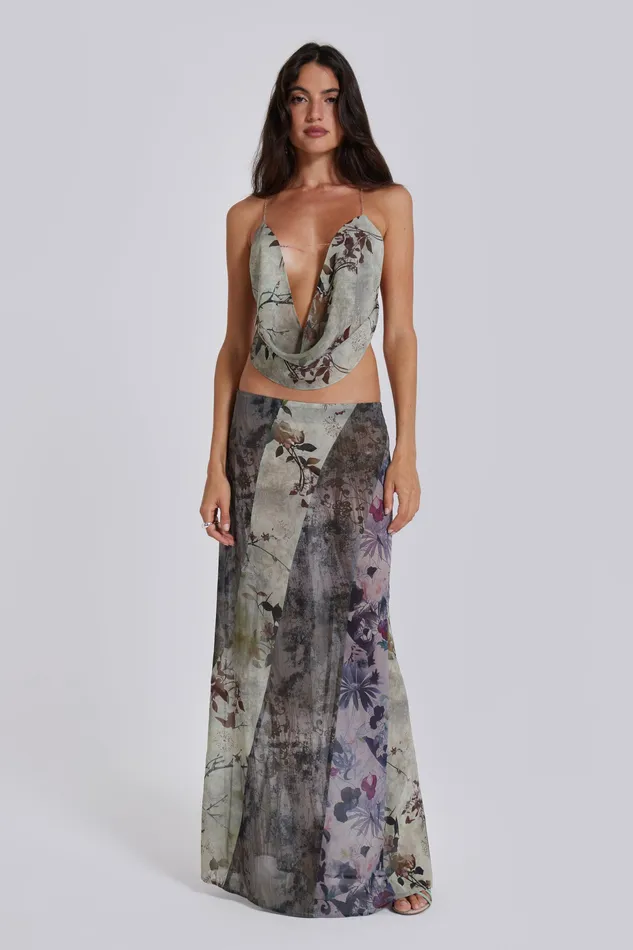 Jaded London Shop Asteria Backless Top in Grey Women Tops
