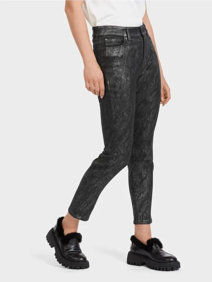 Jeans Damen Marc Cain Jeans SILEA In SnakeOptik Anthrazit