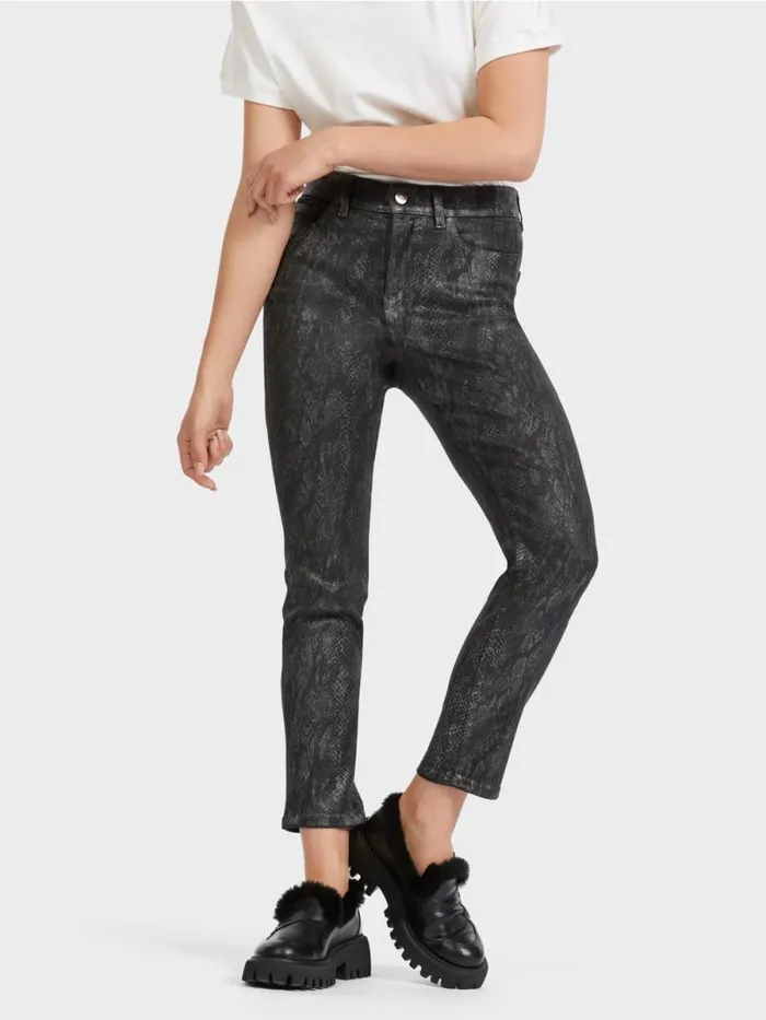 Jeans Damen Marc Cain Jeans SILEA In SnakeOptik Anthrazit