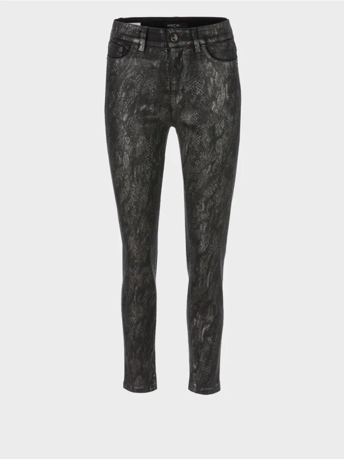 Jeans Damen Marc Cain Jeans SILEA In SnakeOptik Anthrazit