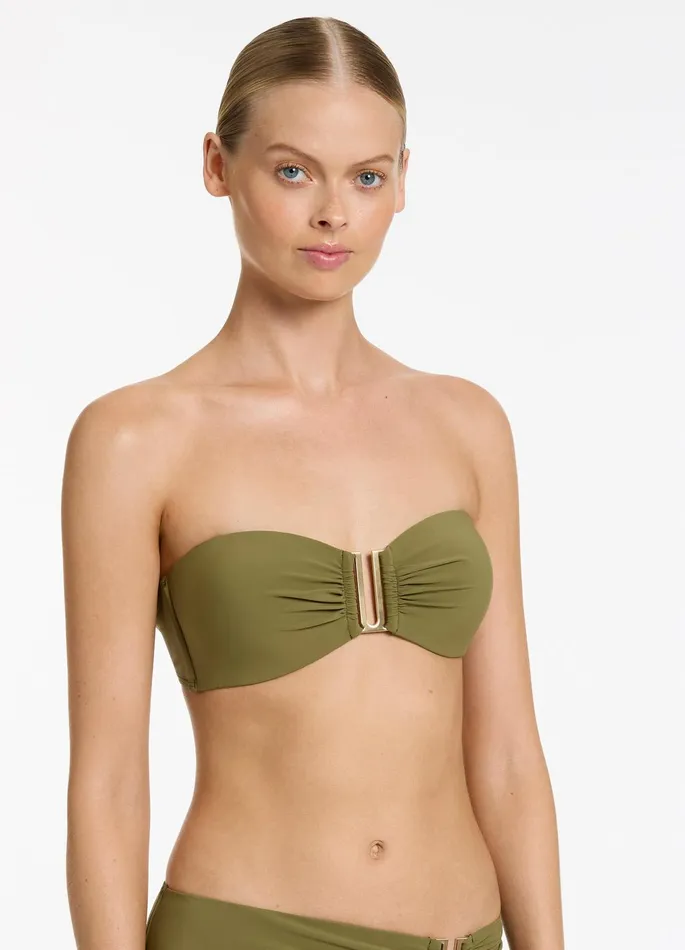 Jetset Bandeau Bikini Top Moss Women JETS Australia Bandeau Bikini Tops