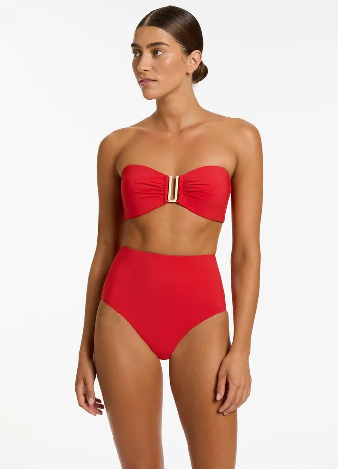 Jetset Bandeau Bikini Top Rosso Women JETS Australia Bandeau Bikini Tops