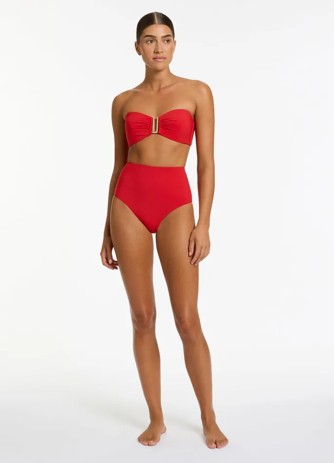 Jetset Bandeau Bikini Top Rosso Women JETS Australia Bandeau Bikini Tops