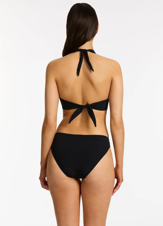 Jetset DDD Twist Front Bikini Top Black Women JETS Australia Plunge Bikini Tops